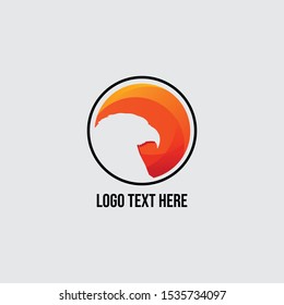 Vector illustration of eagle logo circle fit for your logo brand