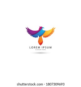Vector illustration of Eagle logo design