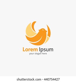 Vector illustration of Eagle Logo design vector template. flat style