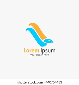 Vector illustration of Eagle Logo design vector template. flat style