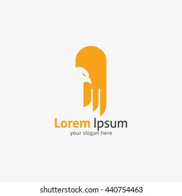 Vector illustration of Eagle Logo design vector template. flat style