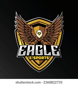 ilustración vectorial del logotipo del equipo de eagle para deportes y deportes