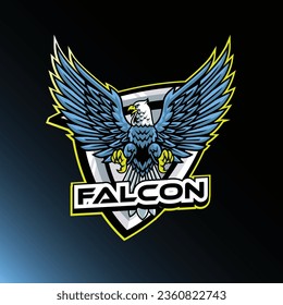 vector illustration of eagle for sport and esport team logo