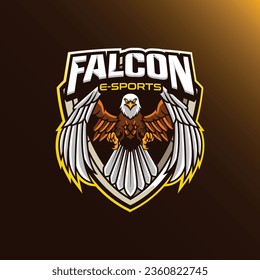 vector illustration of eagle for sport and esport team logo