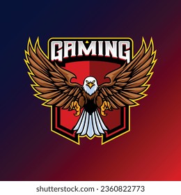 vector illustration of eagle for sport and esport team logo