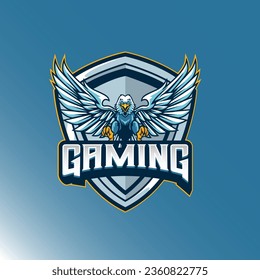 vector illustration of eagle for sport and esport team logo