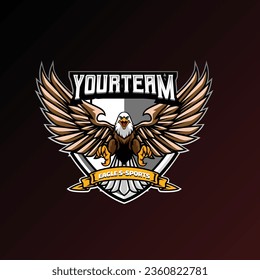 ilustración vectorial del logotipo del equipo de eagle para deportes y deportes