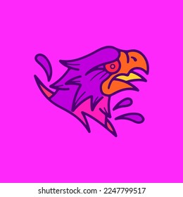 vector illustration of an eagle's head