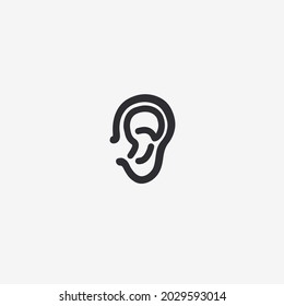 Vector illustration of ear icon