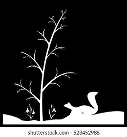 Vector illustration Early spring in the forest.