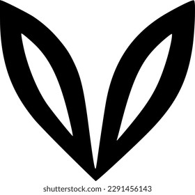 vector illustration of ears rabbit icon