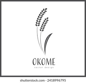 Vector illustration of ears of rice