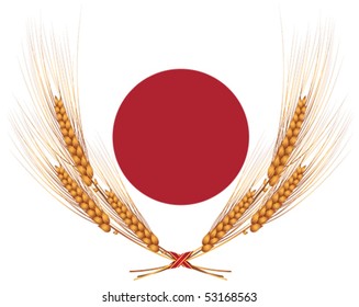 vector illustration of the ears and sun on white