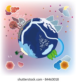 Vector illustration of earth