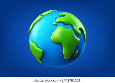 Vector illustration of the Earth. 3d vector illustration