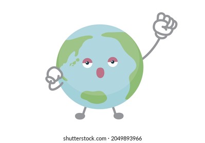 Ilustración vectorial del carácter terrestre (motivado)