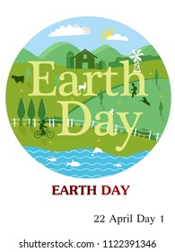 Vector Illustration of Earth Day 