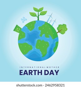 Vector Illustration of Earth Day