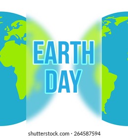 Vector illustration. Earth Day is April 22nd. A poster with Earth on white background. Eco.