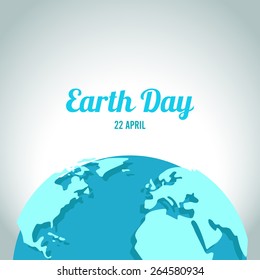 Vector illustration. Earth Day. Background Blue Planet. Ecology.