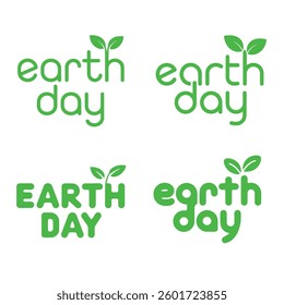 Vector illustration of 'Earth Day' CAlligraphy