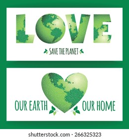 Vector illustration of Earth Day. Design element.