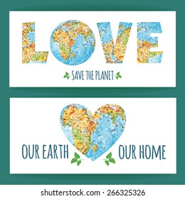 Vector illustration of Earth Day. Design element.