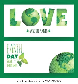 Vector illustration of Earth Day. Design element.
