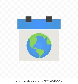 Vector illustration of Earth Day icon sign and symbol. colored icons for website design .Simple design on transparent background (PNG).