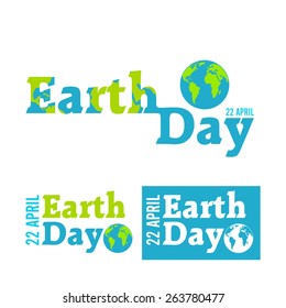 Vector illustration. Earth Day. Logo on a white background. ECO.