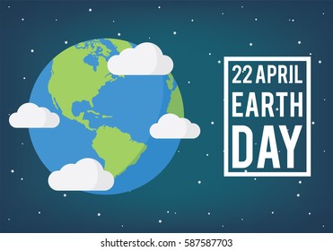 Vector Illustration of Earth Day Poster