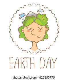 Vector illustration of Earth day poster 