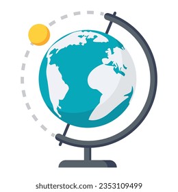 Ilustración vectorial del modelo de globo terrestre