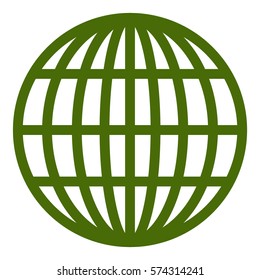 Vektorgrafik des Globe-Zeichen auf Grün