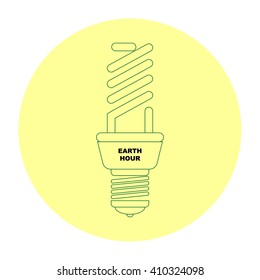 Vector Illustration of Earth Hour for Design, Website, Background, Banner. Eco Energy Save Concept Element Template