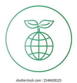 Vector illustration of the earth and leaves.