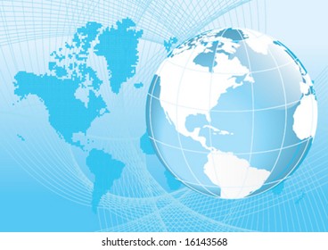 Ilustración vectorial de la tierra en un fondo abstracto
