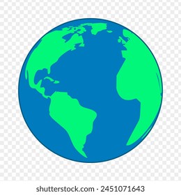 Vector illustration of Earth on transparent background