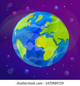 Vector illustration of Earth planet.