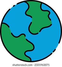 Vector illustration earth planet icon.