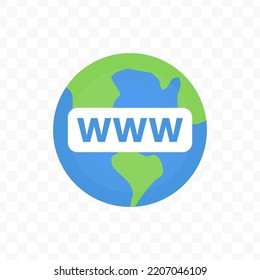 Vector Illustration Of Earth Website Icon Sign And Symbol. Colored Icons For Website Design .Simple Design On Transparent Background (PNG).