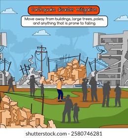 Vector Illustration of Earthquake disaster mitigation