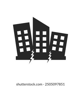 vector illustration of Earthquake logo icon design template