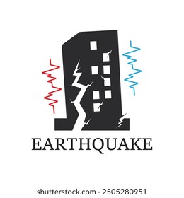 vector illustration of Earthquake logo icon design template