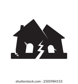 vector illustration of Earthquake logo icon design template