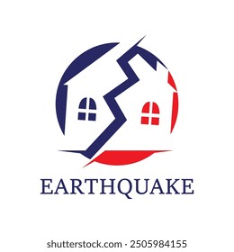 Vektorgrafik des Erdbeben-Logo-Designvorlagen