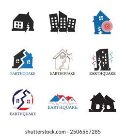 vector illustration of Earthquake logo icon design template