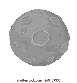 A vector illustration of the Earth's Moon. Moon. Earth's satellite moon. 