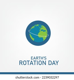 Vector Illustration of Earth's Rotation Day. Simple and Elegant Design
