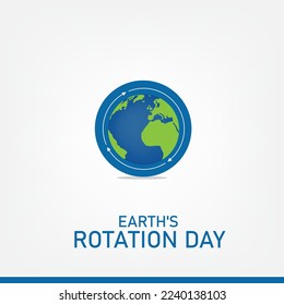 Vector Illustration of Earth's Rotation Day. Simple and Elegant Design